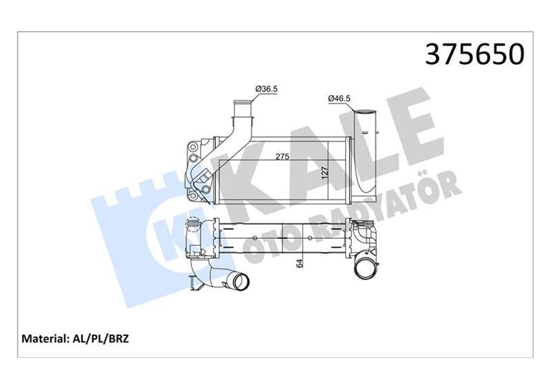 Toyota Corolla Intercooler 1.4D4D KALE-RADYATOR