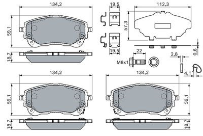 Toyota Corolla Ön Fren Balata BOSCH