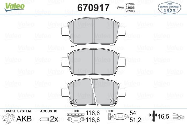 Toyota Corolla Yaris Ön Fren Balatası VALEO