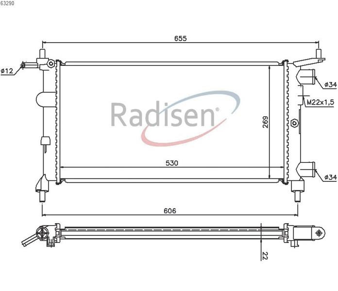 Opel Corsa Radyatör 1.0-1.2 Mechanical RADISEN