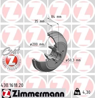 Opel Corsa A Arka Fren Kampanası ABS'siz ZIMMERMANN