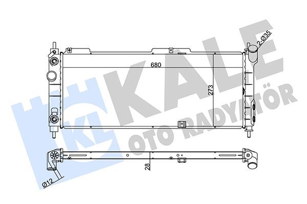 Opel Corsa B Combo Tigra 1.2I 1.4I 1.6I 16V 93> Su Radyatörü KALE-RADYATOR
