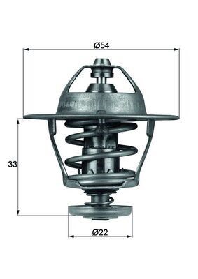 Corsa B-C-Astra F-G-H-Combo-Vectra B 1.7 DTI-1.7 CDTI Termostat 85C MAHLE