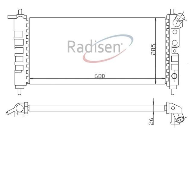 Opel Corsa B Radyatör 1.0i-1.2i MT Mechanical RADISEN