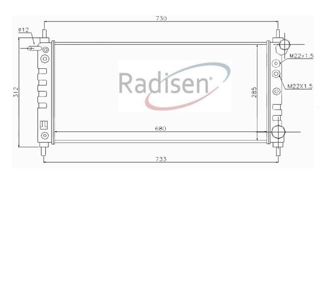 Opel Corsa B Radyatör 1.0i 12V-1.2i 16V AT Mechanical RADISEN