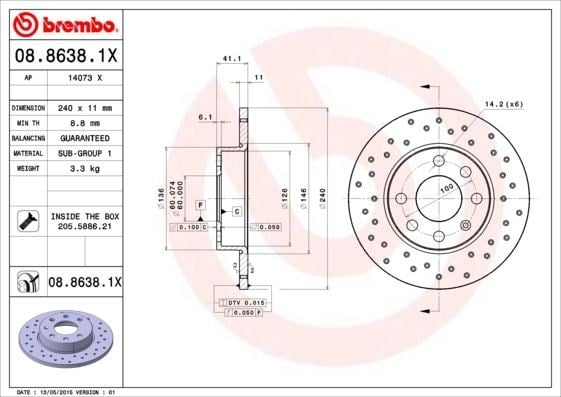 Opel Corsa C Ön Fren Aynası Dolu BREMBO