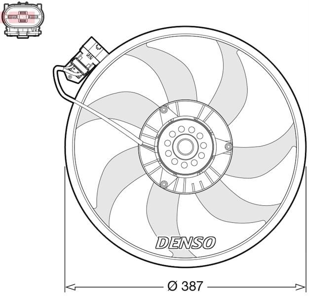 Opel Corsa C Combo C Radyatör Fan Motoru [Tek Fan - Klimalı] DENSO