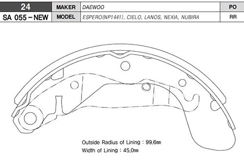 Opel Corsa C Arka Kampana Pabuç Balata SANGSIN