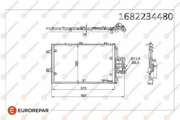 Opel Corsa C Combo C Tigra B Klima Radyatörü Kondenseri [00->] EUROREPAR