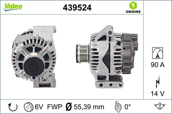Opel Corsa C Alternatör Kasnağı 90A Klimalı VALEO