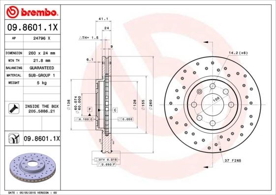 Opel Corsa C Ön Fren Aynası Havalı BREMBO