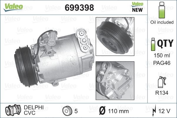 Opel Corsa C Astra G Agila Klima Kompresörü VALEO