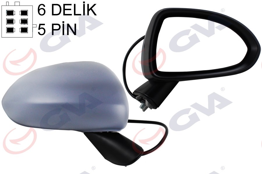 Opel Corsa D Sağ Dış Dikiz Aynası Elektrikli Isıtmalı Astarlı Konveks GVA