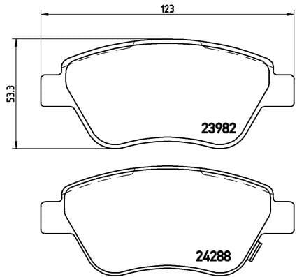 Opel Corsa D Adam Fiat Doblo Panda Ön Fren Balatası Küçük Tip BREMBO