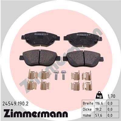 Opel Corsa D Ön Balata Büyük Tip ZIMMERMANN
