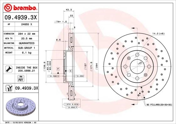 Opel Corsa D Ön Fren Aynası BREMBO