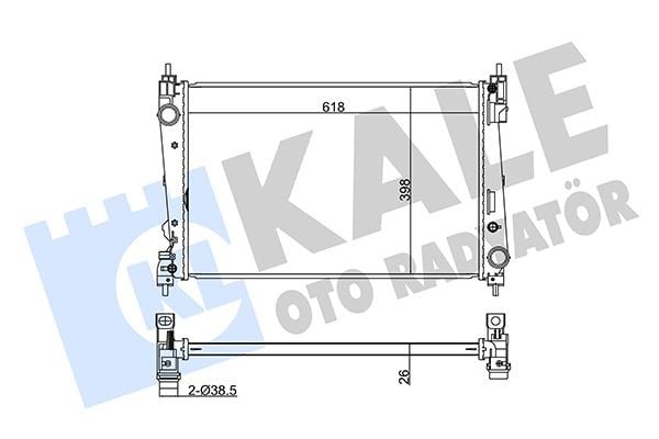 Opel Corsa D 05> Fiat Punto 05> Bravo 2 07> 1.3 JTD-1.7CDTI Mekanik Klimasız... KALE-RADYATOR