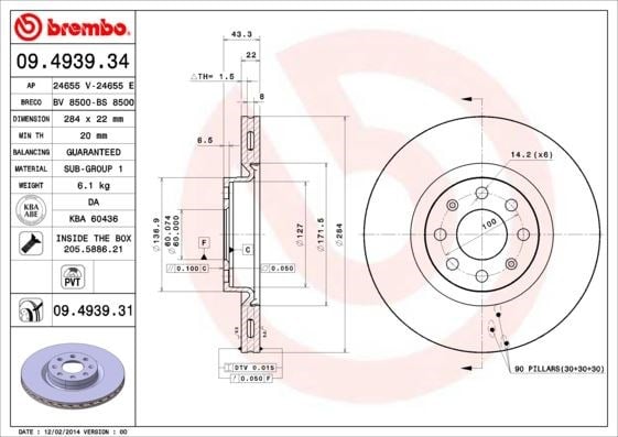 Opel Corsa D Corsa E Adam Fiat Punto Evo Grande Punto Ön Fren Aynası BREMBO