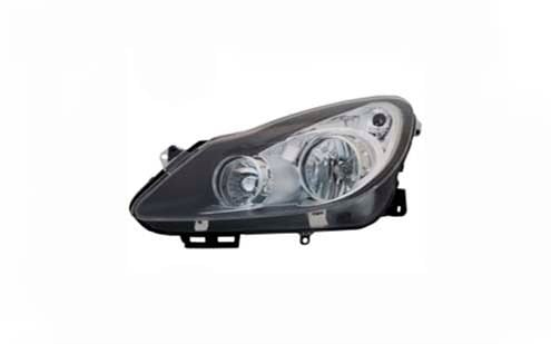 Opel Corsa D Far Sol Siyah/Krom Elektrikli Halojen TYC