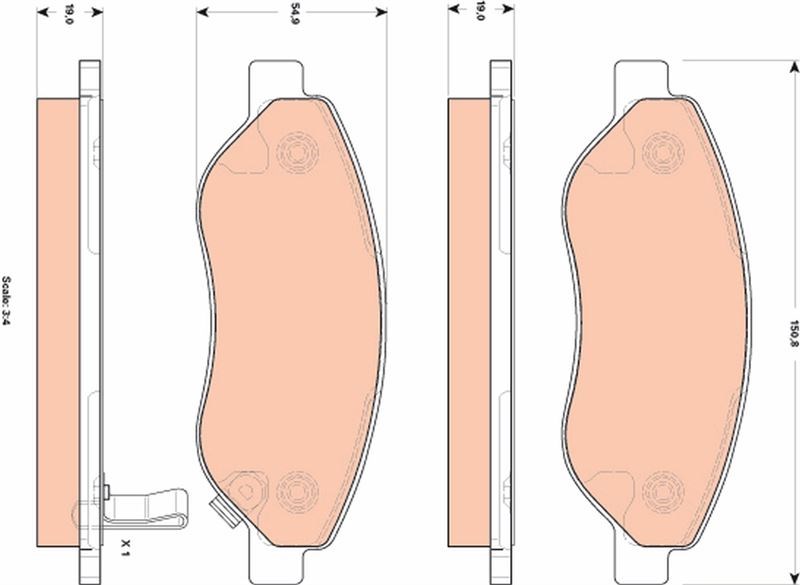 Opel Corsa D Ön Fren Balatası 278mm TRW