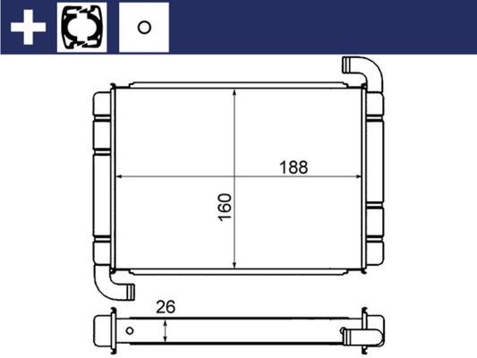 Corsa D E Adam Mito Doblo III Linea Fiorino Pratico Grande Punto Kalorifer... MAHLE