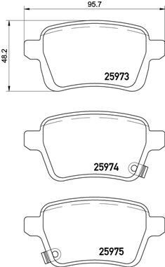 Opel Corsa E Arka Fren Balatası [15 Jant] BREMBO