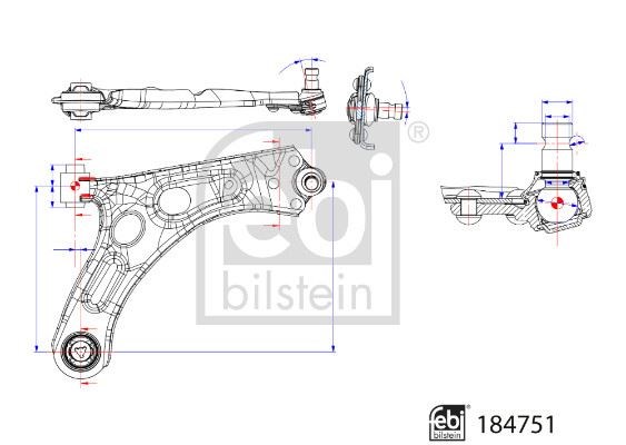 Opel Corsa F Ön Salıncak Sağ Rotilli FEBI