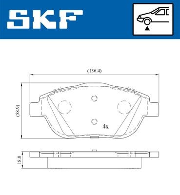 Opel Corsa F Ön Fren Balatası 15 İnç 283mm SKF