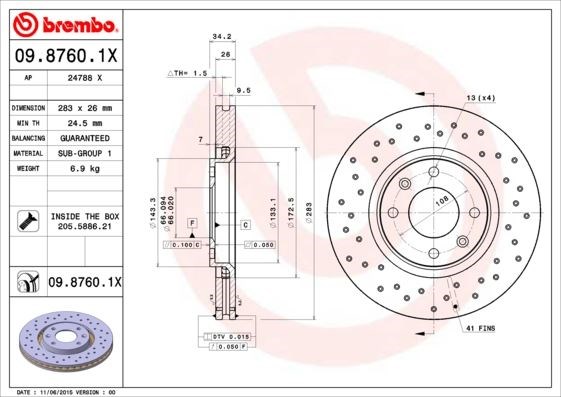 Opel Corsa F Ön Fren Aynası Havalı BREMBO