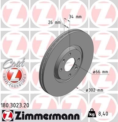 Corsa F e 19> Mokka e 20> Peugeot 208-e 19> Peugeot 2008 19> Peugeot 307 02>... ZIMMERMANN