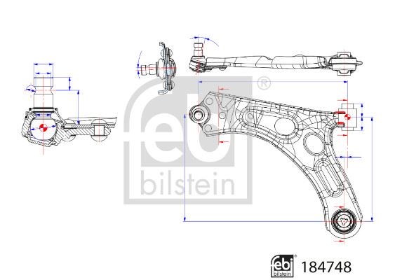 Opel Corsa F Ön Salıncak Sağ Rotilli FEBI