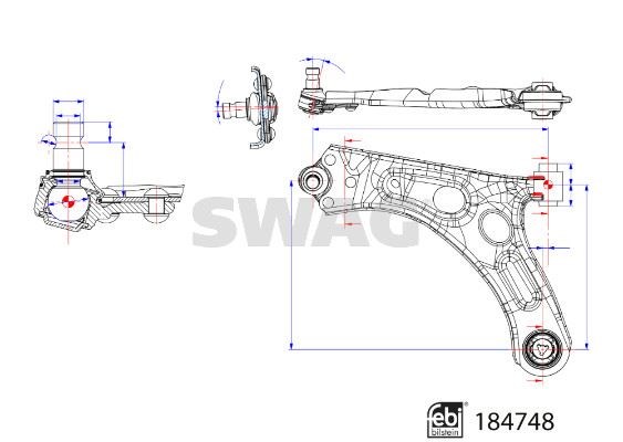 Opel Corsa F Elektrikli Ön Salıncak Sağ Rotilli SWAG