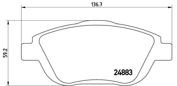 Opel Corsa F Ön Fren Balatası 15 İnç 283mm BREMBO
