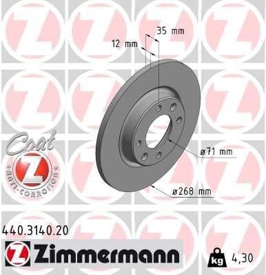 Arka Fren Aynası Corsa F Mokka 208 2008 C4 DS3 ZIMMERMANN
