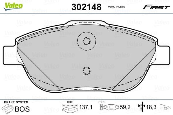 Opel Corsa F Ön Fren Balatası 15 İnç 283mm VALEO