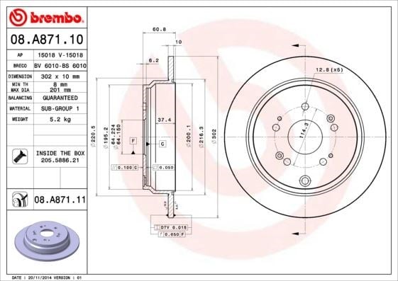 Honda CR-V Arka Fren Diski Dolu Tip Kaplamalı BREMBO