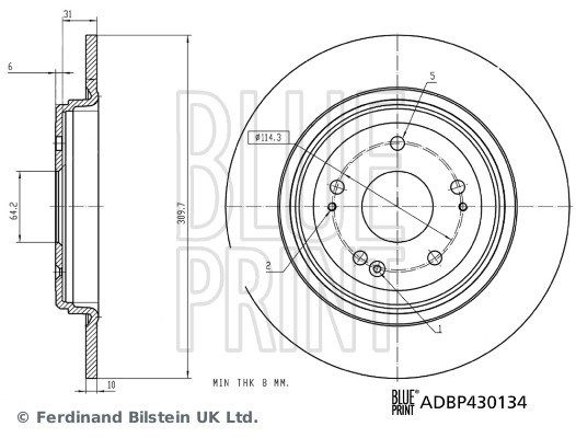 Honda CR-V Arka Fren Diski Dolu Tip BLUEPRINT