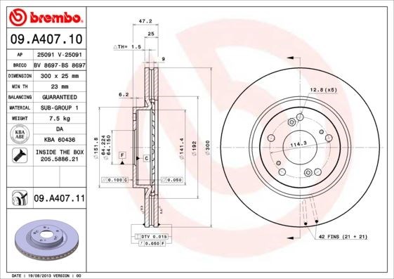 Honda CR-V Ön Fren Diski Hava Kanallı BREMBO