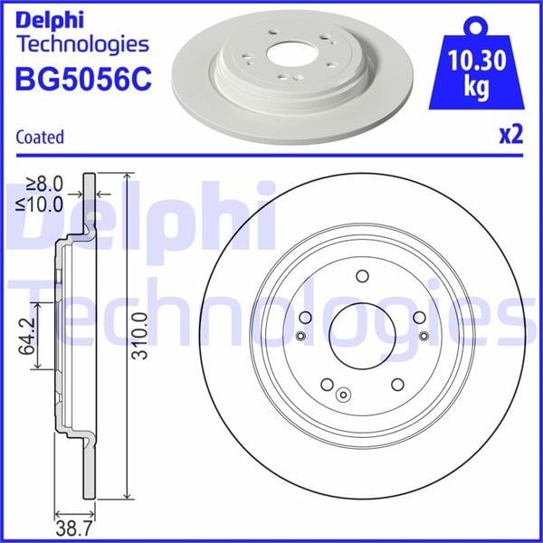 Honda CR-V Arka Fren Diski Dolu Tip DELPHI