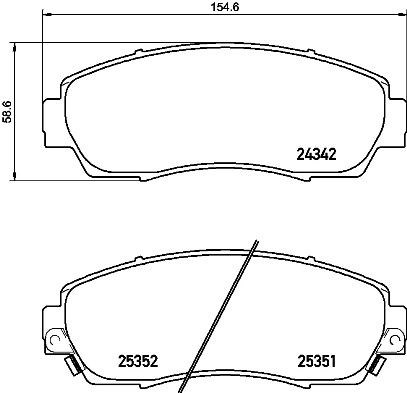 Honda CR-V Ön Fren Balatası 1.6L N16A2 i-DTEC Dizel Otomatik 4x4 RE6 Kasa BREMBO