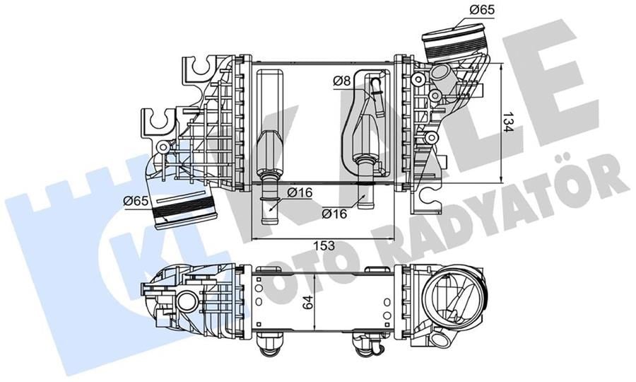 Volkswagen Crafter Su Soğutmalı Intercooler KALE-RADYATOR