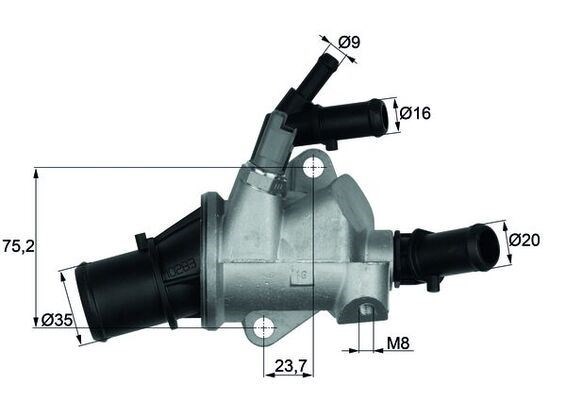 Fiat Croma Termostat Komple 88C MAHLE