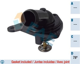 Honda CRV Civic Type-R Termostat 78 C Contalı FAE