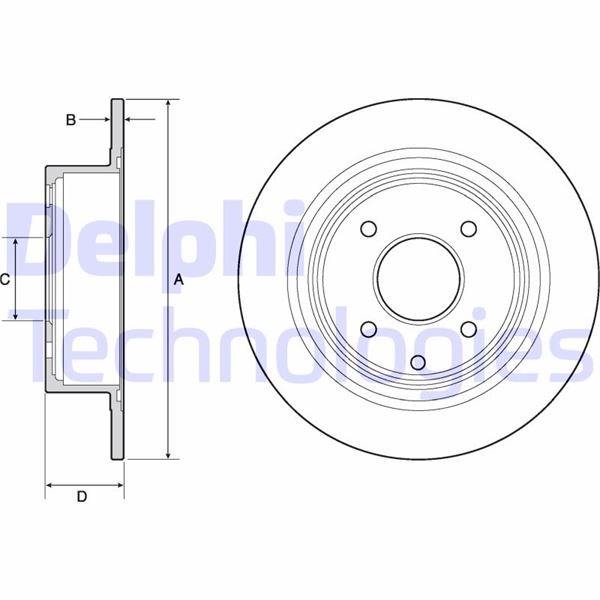 Nissan Cube Tiida Arka Fren Diski Dolu Tip DELPHI
