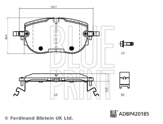 Cupra Born Fren Balatası Takımı BLUEPRINT