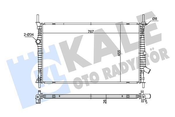 Ford Custom Su Radyatörü KALE-RADYATOR