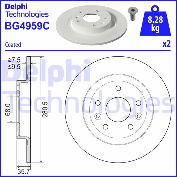 Mazda CX-3 Arka Fren Diski Dolu Tip DELPHI