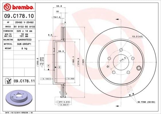 Mazda CX-7 Arka Fren Diski UV Coated BREMBO
