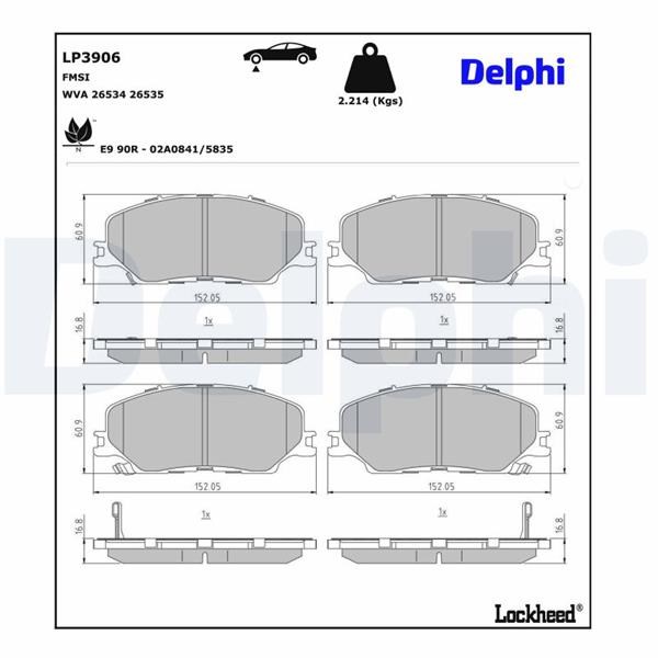 Isuzu D-Max Ön Fren Balatası DELPHI