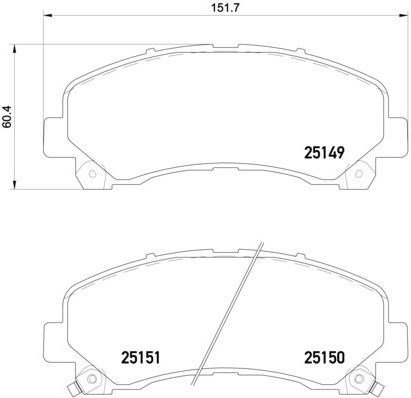 Isuzu D-Max Ön Fren Balatası BREMBO